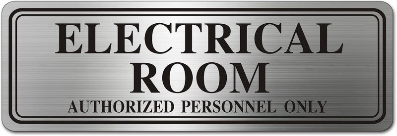 LEMBANG Metal Stainless Steel Authorized Personnel Only Sign，9x3in (Electrical Room) - Image 1